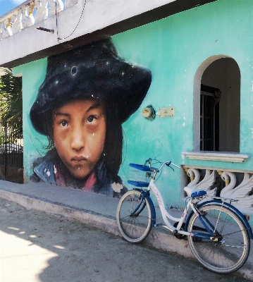 Beach girl street bicycle Photo