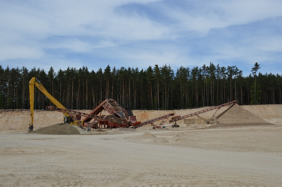 Landschaft wald sand fahrzeug