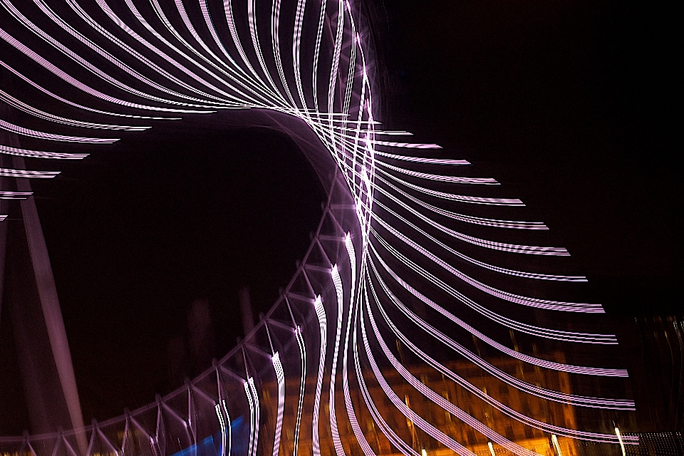 Luz noite linha roda gigante
