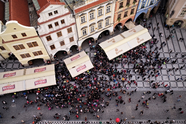 Pedestrian street town clock Photo