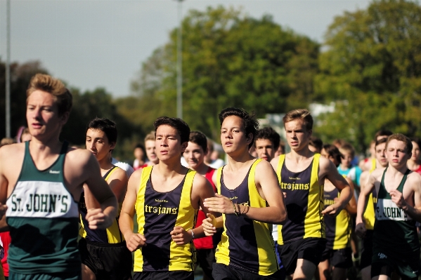 Person bokeh running run Photo