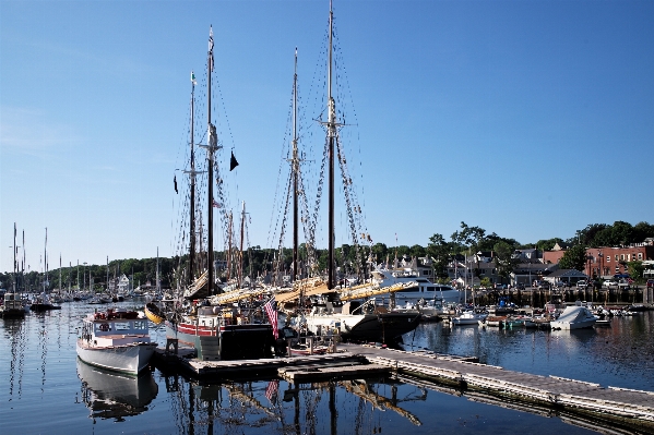 Sea dock boat morning Photo