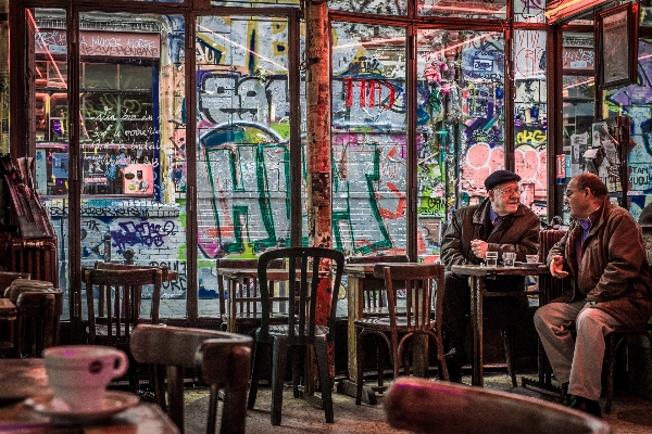 Cafe street window city Photo