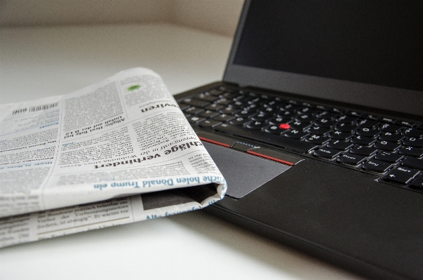 Laptop desk notebook computer Photo