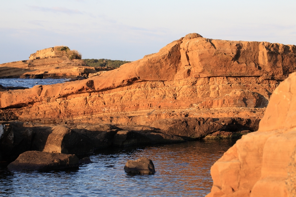 Landscape sea coast rock