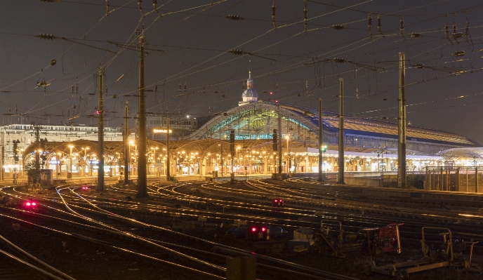 Structure track night train Photo