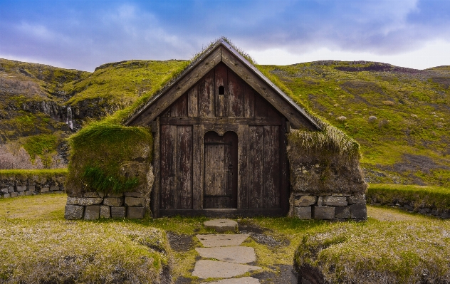 Landscape mountain farm hill Photo