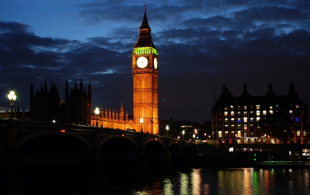 Architecture bridge skyline night Photo