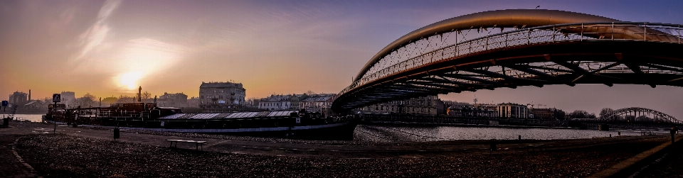 Acqua architettura tramonto ponte