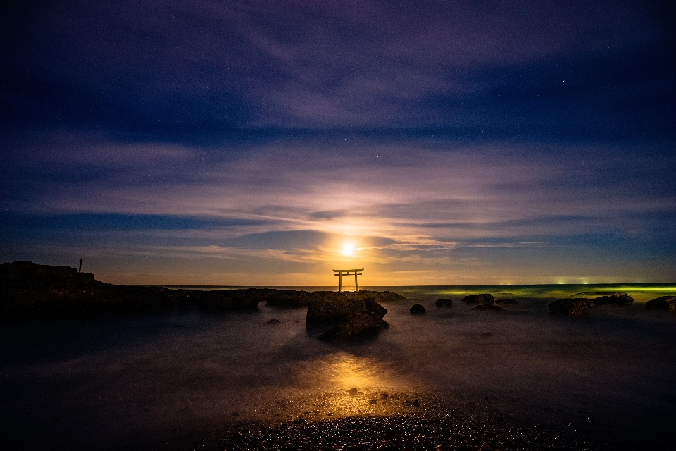 景观 海 水 地平线