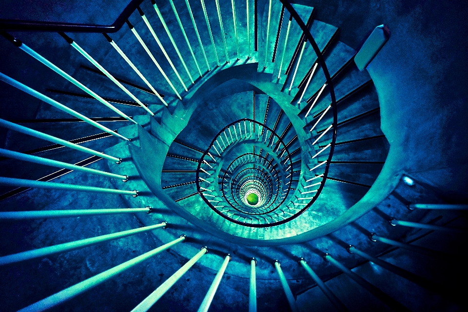 Licht treppe spiral- linie