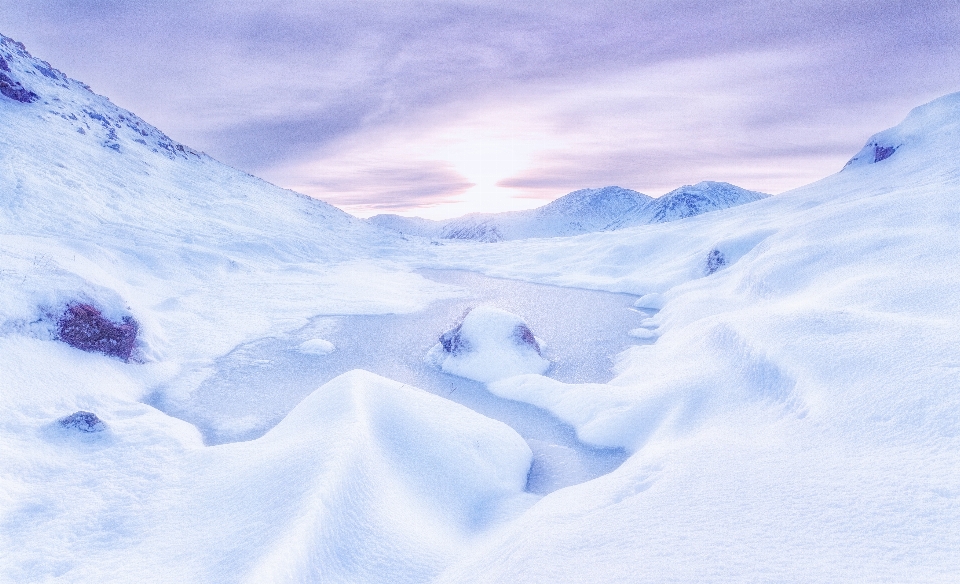 Berg schnee winter wolke