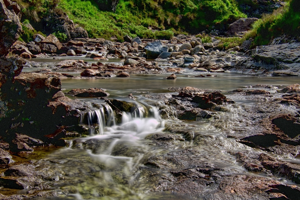 Paysage eau rock cascade