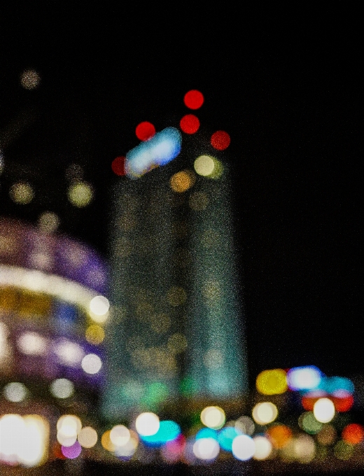 Lanskap lampu bokeh
 malam