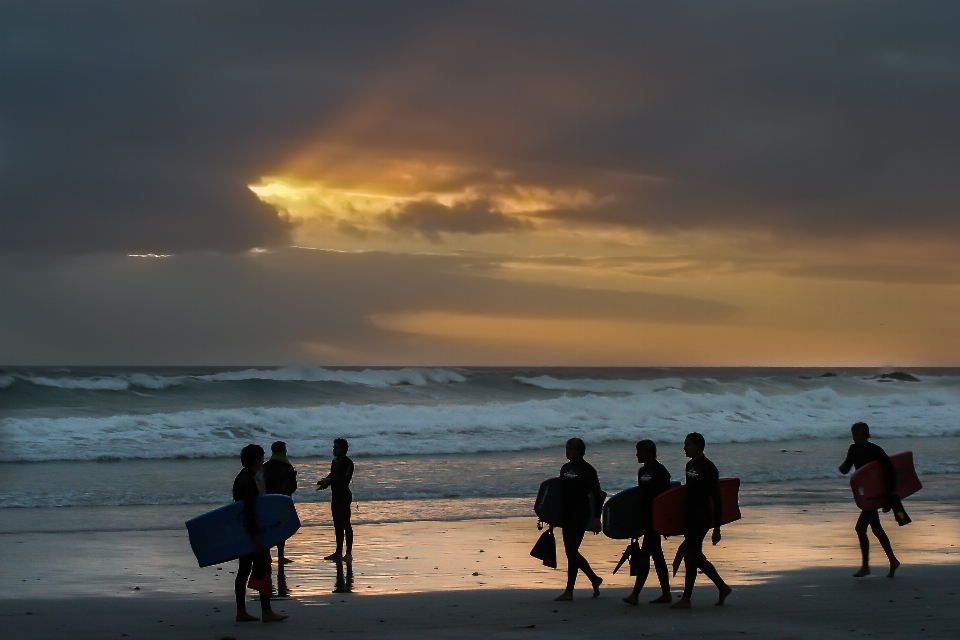 Man beach sea coast