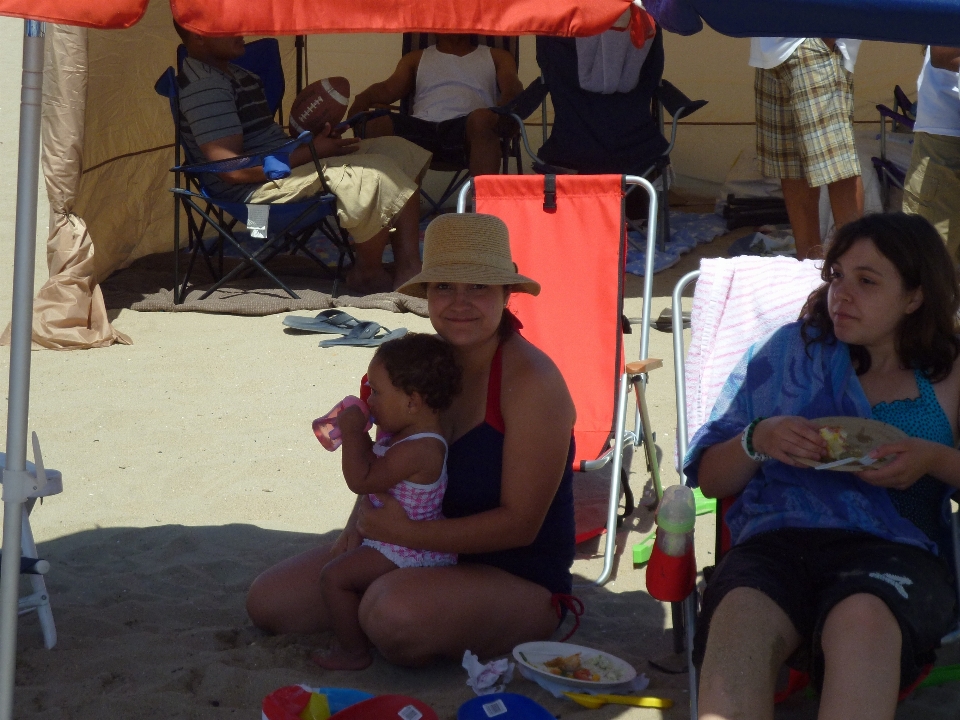 Beach play child picnic