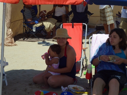 Beach play child picnic Photo