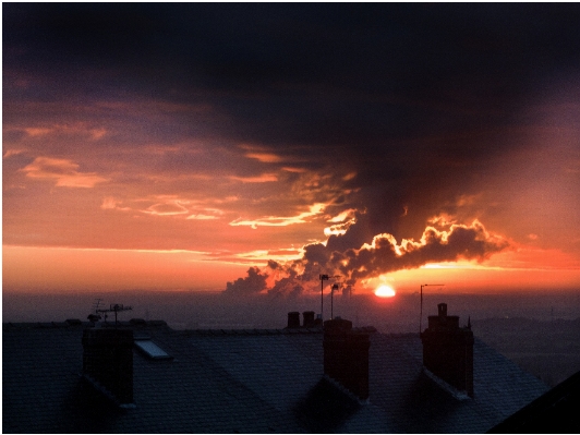 Foto Lanskap cakrawala awan langit