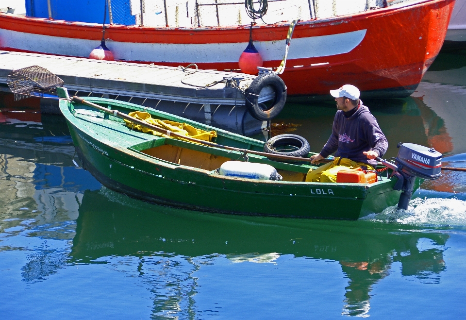 Landschaft meer boot kanu