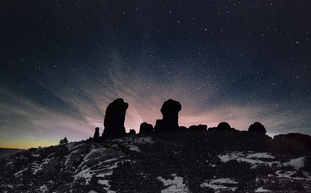 Mountain snow sky night Photo