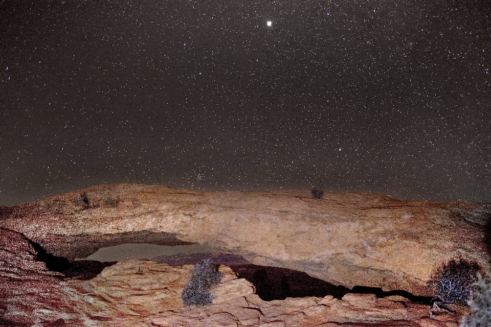 Landscape rock sky night