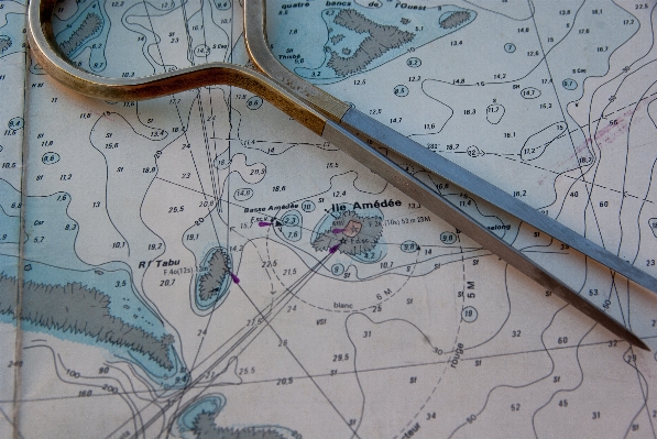 Sea line compass map Photo