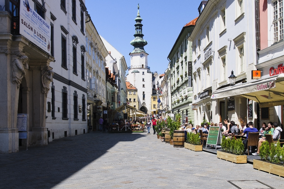 Pedestrian road street town