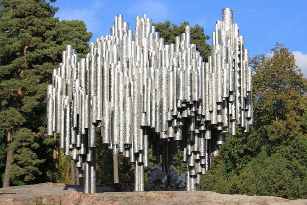 Abstract monument steel statue Photo