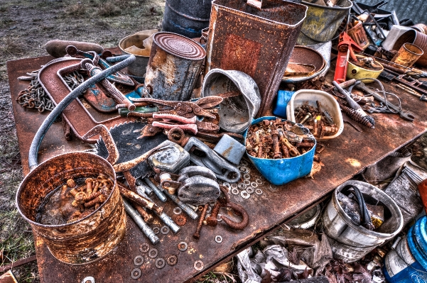 Work table cold morning Photo