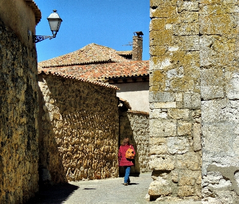 Rock town alley wall Photo