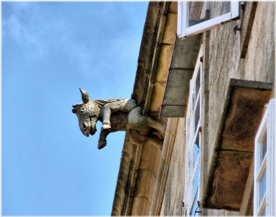 Holz europa blau skulptur