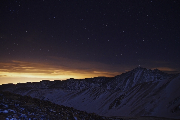 Horizon silhouette mountain snow Photo