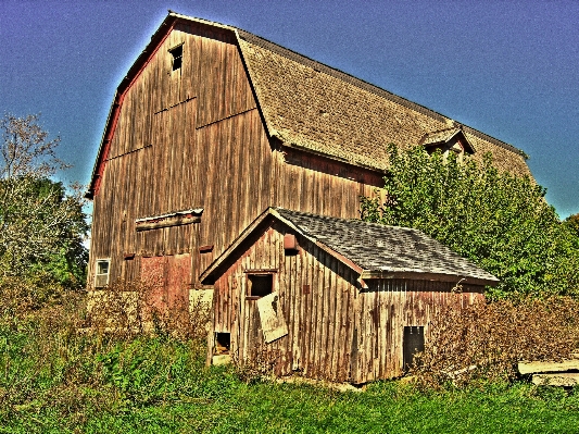 Wood farm house roof Photo