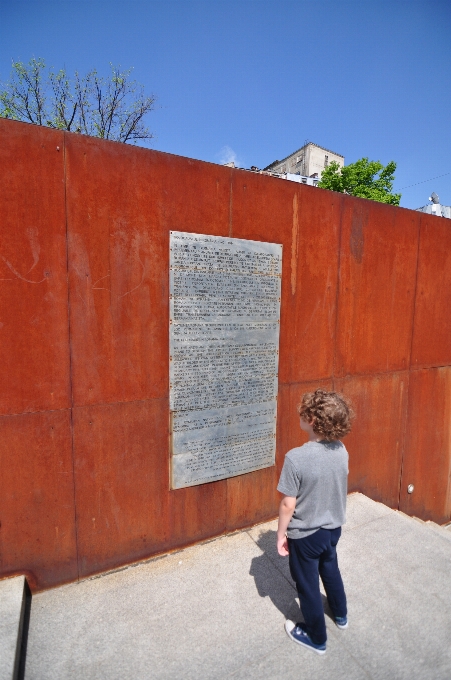 Architecture wood wall monument