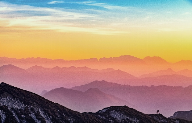 Landscape horizon mountain cloud Photo