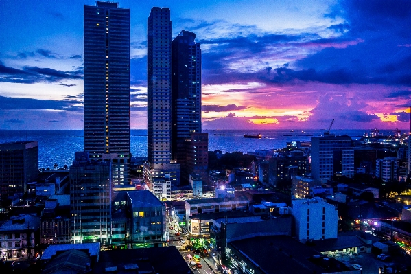 Sea horizon sunset skyline Photo