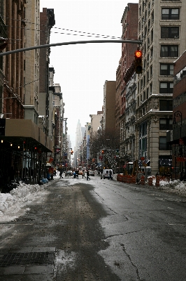 Pedestrian snow winter road Photo