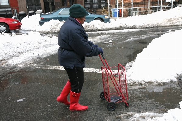 Foto Pedestre neve inverno manhattan