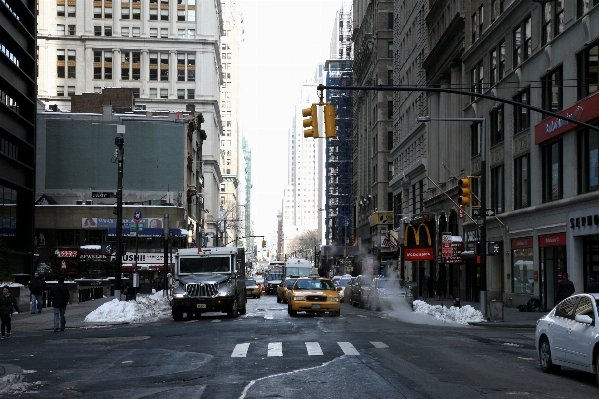 歩行者 雪 冬 道 写真