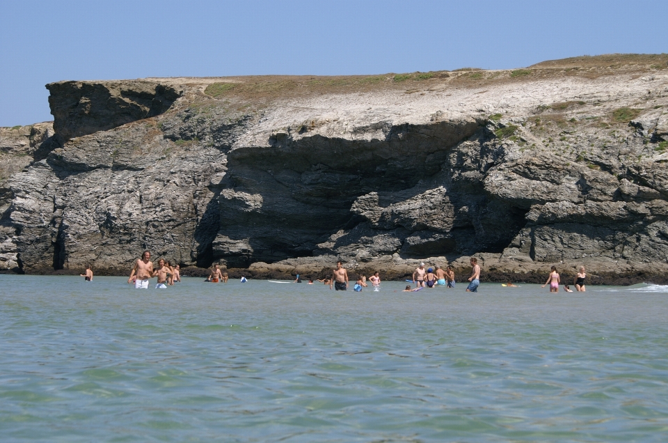 Plage mer côte rock