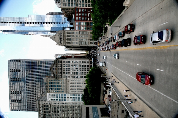 Pedestrian cloud architecture road Photo