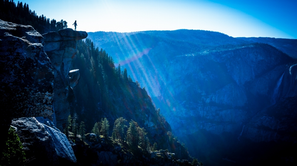 Mountain sky sunset adventure