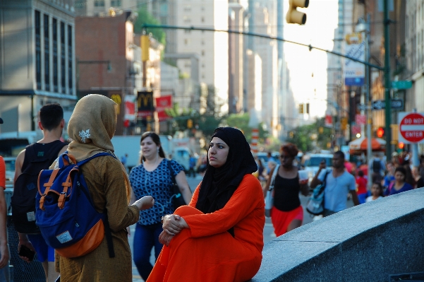 Foto Pejalan kaki rakyat jalan new york