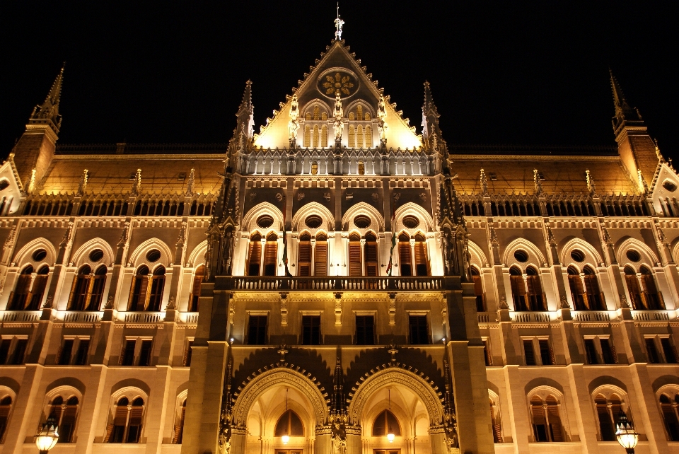 Die architektur nacht gebäude palast