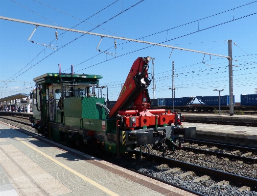 Track railway train asphalt Photo