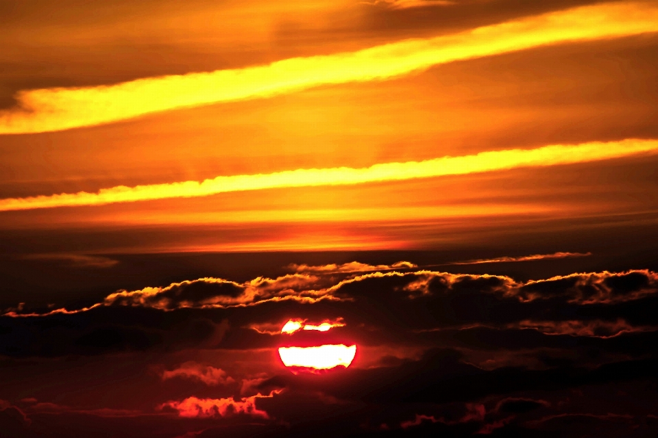 地平線 クラウド 空 太陽