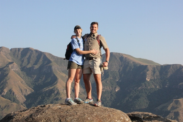 Walking mountain woman hiking Photo