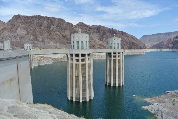 Sea water bridge lake Photo