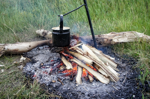 Wood flame fire soil Photo