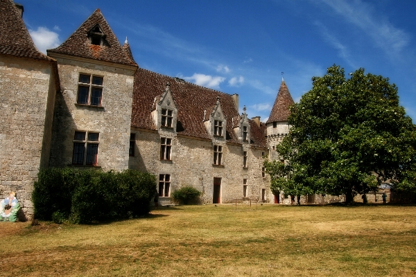 Building chateau village france Photo